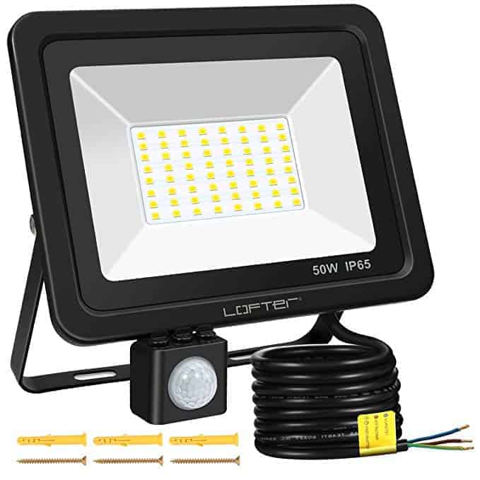 4 LED Wireless PIR Motion Sensor Spotlight Outdoor Security Lights Waterproof UK 