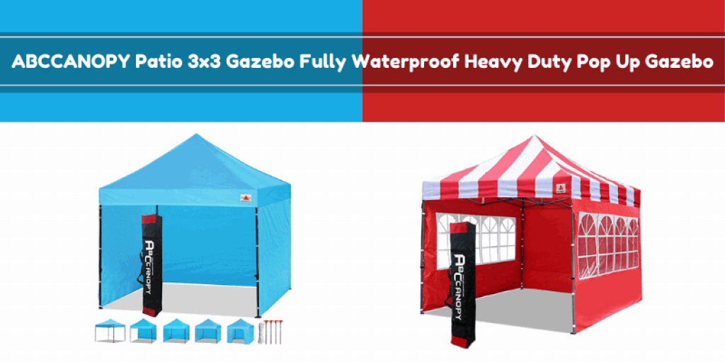 ABCCANOPY Patio 3x3 Gazebo Fully Waterproof Heavy Duty Pop Up Gazebo