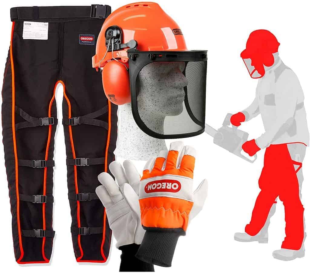 Oregon Chainsaw Safety Clothing Kit with Universal Leggings, Gloves and Helmet